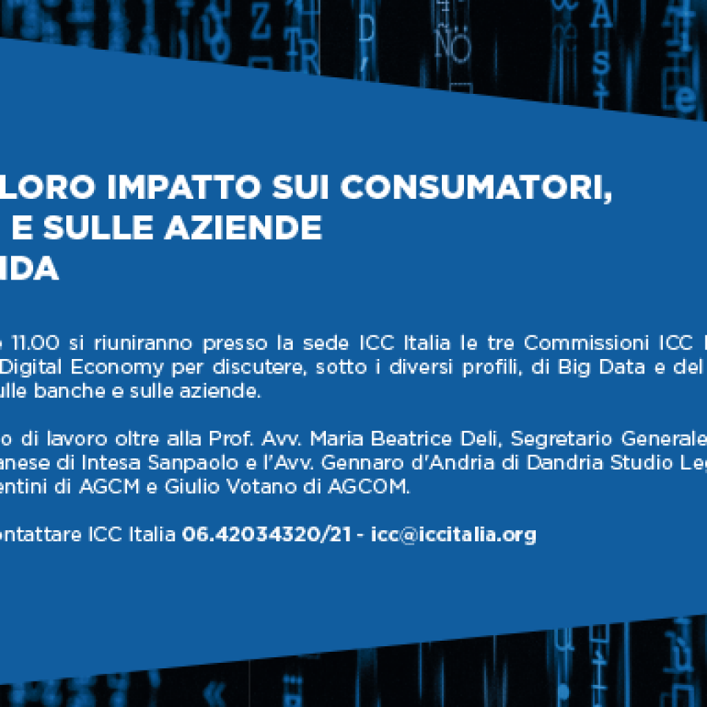 Martedì 12 giugno alle ore 11.00 si riuniranno presso la sede ICC Italia le tre Commissioni...