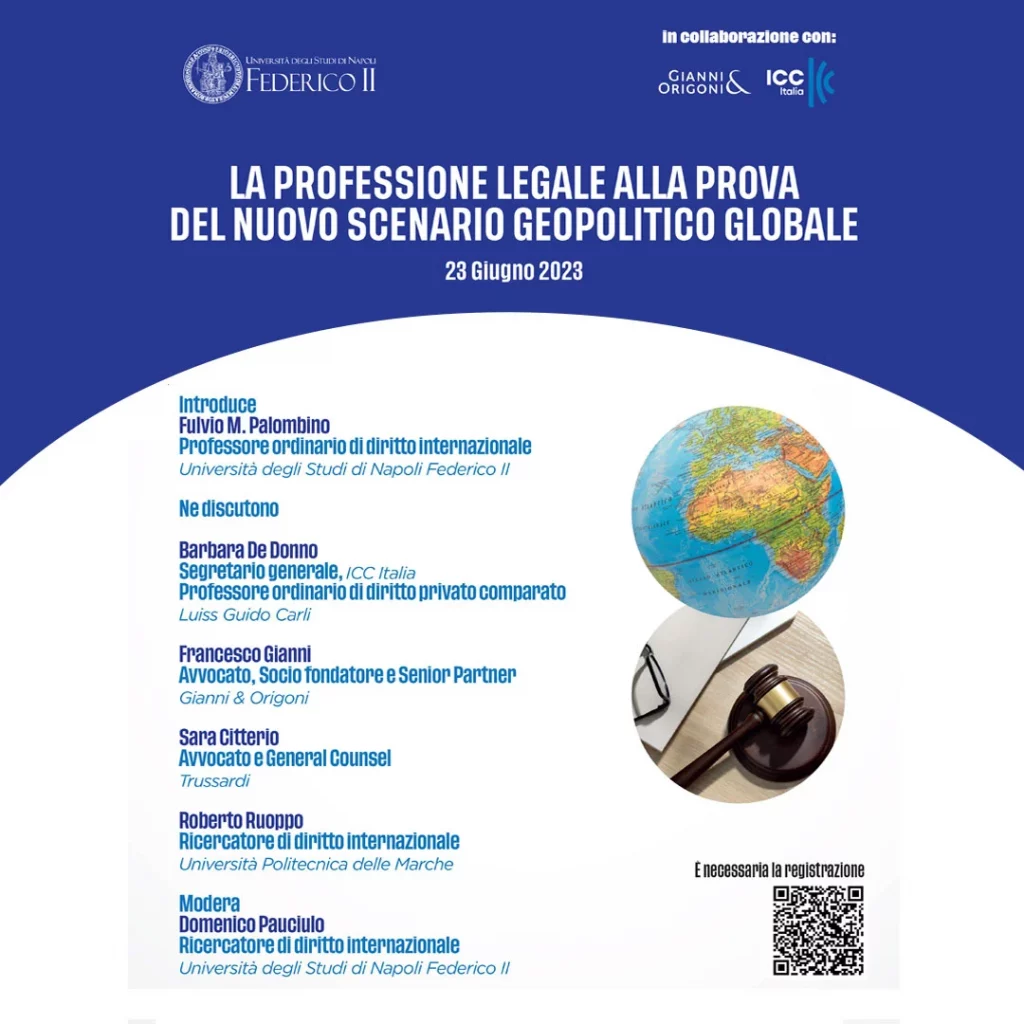 La professione legale alla prova del nuovo scenario geopolitico globale | Roma, 23 Giugno 2023