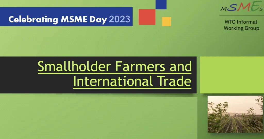 MSME Day 2023 - Ercole De Vito ha partecipato come moderatore al Panel “Smallholder Farmers and International Trade”