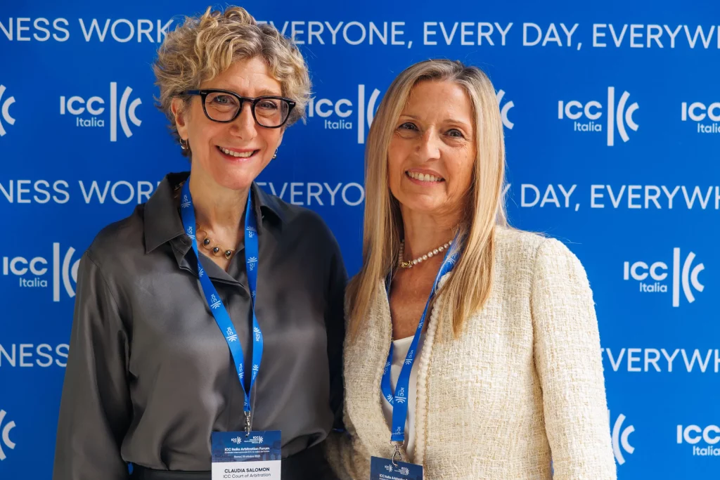 Barbara De Donno, Segretario Generale ICC Italia e Claudia Salomon, Presidente della ICC International Court of Arbitration