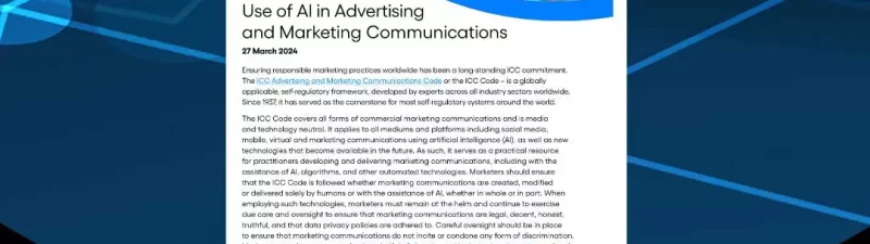 ICC Statement on the Use of AI in Advertising and Marketing Communications